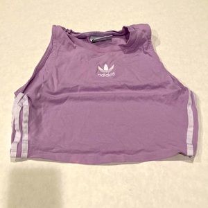 Adidas womens purple crop top